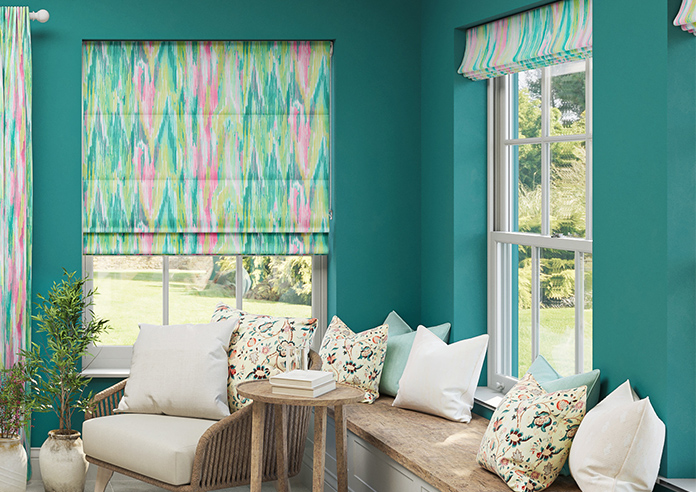 Bombay Velvet, Tropical Punch - Roman Blind - Image 3